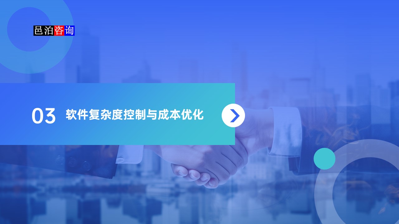 邑泊數(shù)字化智能化技術(shù)企業(yè)管理軟件復(fù)雜度與成本估算軟件復(fù)雜度控制與成本優(yōu)化