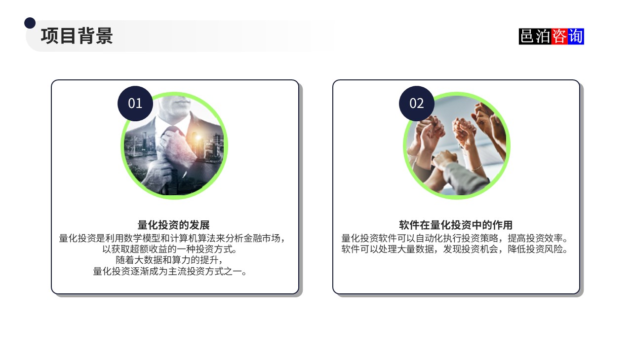 邑泊數(shù)字化智能化技術(shù)量化投資軟件商業(yè)計劃書項目背景