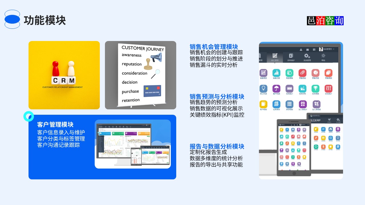 邑泊汽車(chē)零部件銷(xiāo)售跟蹤管理系統(tǒng)功能模塊