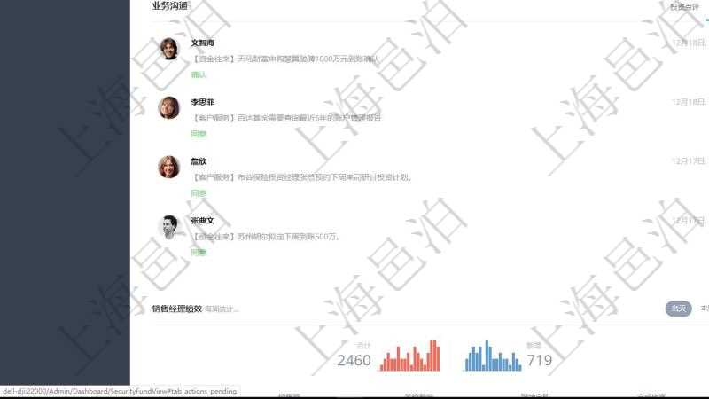 項(xiàng)目管理軟件證券投資基金管理總經(jīng)理儀表盤可以查看業(yè)務(wù)溝通，比如投資點(diǎn)評、客戶資金，同時也可以查看風(fēng)險與資金管理，比如風(fēng)險管理和資金管理?？梢允褂蔑瀳D查看資金規(guī)模和客戶來源。