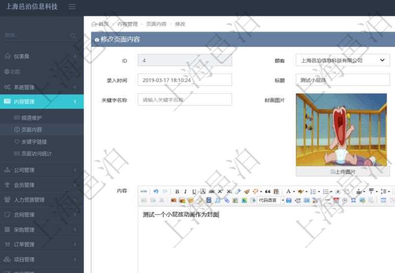 項目管理軟件可以通過在內(nèi)容管理修改發(fā)布頁面來更新項目管理系統(tǒng)門戶網(wǎng)站信息。除了可以編輯修改常規(guī)信息外，比如：標(biāo)題、頁面標(biāo)題、關(guān)鍵字名稱、封面圖片、跳轉(zhuǎn)鏈接、摘要、頁面類型，還可以通過HTML富文本編輯器編輯修改多媒體格式內(nèi)容，除了可以包括圖表還可以插入圖片、視頻及音頻。