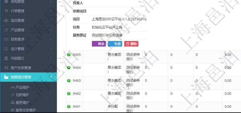 在項(xiàng)目管理軟件銷(xiāo)售報(bào)價(jià)管理系統(tǒng)中查詢(xún)報(bào)價(jià)項(xiàng)目維護(hù)信息后返回報(bào)價(jià)項(xiàng)目明細(xì)：訂單、報(bào)價(jià)方法、定價(jià)方法、定價(jià)參考項(xiàng)、參考比率、參考ID、參考代碼、參考名稱(chēng)、報(bào)價(jià)編碼、名稱(chēng)、備注、天數(shù)、人天、金額、數(shù)量、單價(jià)、比率、最終報(bào)價(jià)、開(kāi)始日期、結(jié)束日期、是否壓縮子項(xiàng)目、報(bào)價(jià)明細(xì)、顯示順序、負(fù)責(zé)人、依賴(lài)項(xiàng)目、項(xiàng)目、任務(wù)、服務(wù)票證。
