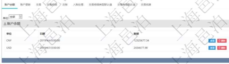 項目管理軟件會計管理模塊賬戶明細查詢還可以關(guān)聯(lián)查詢更多相關(guān)資料，比如賬戶余額信息：貨幣單位、最后更新日期、數(shù)額。