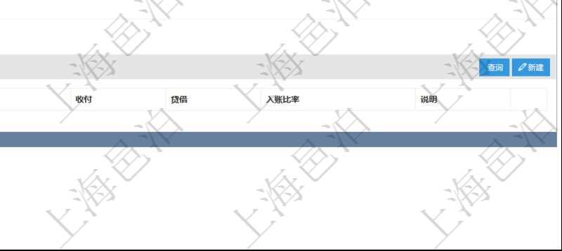 項目管理軟件會計管理模塊會計科目明細查詢還可以關(guān)聯(lián)查詢更多相關(guān)資料，比如入賬模板配置：套賬、交易明細類型、序號、收付、借貸、入賬比率、說明。