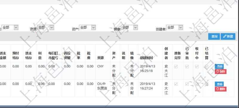 項目管理軟件會計管理模塊交易明細查詢還可以關(guān)聯(lián)查詢更多相關(guān)資料，比如交易明細：合同、日記簿、結(jié)算、是否模板、賬戶、對方賬戶、交易時間、交易明細類型、收付類型、金額、結(jié)存、預付金額、透支金額、預付結(jié)存、透支結(jié)存、利息、每日盯市盈虧、再投資額、稅率、稅費、貨幣單位、資產(chǎn)、說明、鏡像、創(chuàng)建時間、創(chuàng)建者、準備完畢狀態(tài)、已審批、收付中、已結(jié)算。