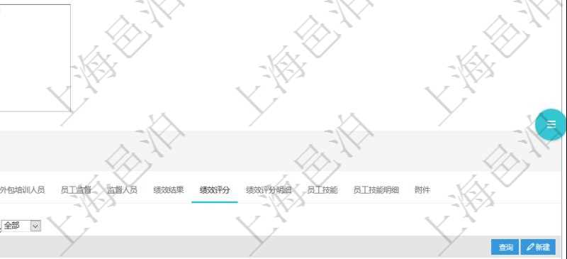 項目管理軟件人力資源管理模塊員工基本信息資料明細查詢還可以關(guān)聯(lián)查詢更多相關(guān)資料，比如績效評分：單位、部門、期間、人力資源類型、人力團隊資源、版本、績效項目、一級分類權(quán)重、二級分類權(quán)重、三級分類權(quán)重、績效項目權(quán)重、更新時間等。