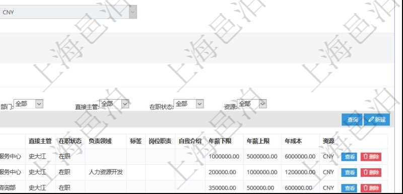 項(xiàng)目管理軟件人力資源管理系統(tǒng)可以通過(guò)團(tuán)隊(duì)明細(xì)子頁(yè)面查詢(xún)得到該團(tuán)隊(duì)的子團(tuán)隊(duì)信息，比如：子團(tuán)隊(duì)名稱(chēng)、子團(tuán)隊(duì)代碼、子團(tuán)隊(duì)描述、財(cái)務(wù)人、登錄賬戶、組長(zhǎng)、單位、部門(mén)、直接主管、在職狀態(tài)、負(fù)責(zé)領(lǐng)域、標(biāo)簽、崗位職責(zé)、自我介紹、年薪下限、年薪上限、年成本等。