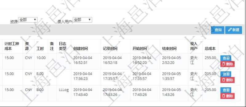 在項(xiàng)目管理軟件MES生產(chǎn)制造管理系統(tǒng)查詢加工工種維護(hù)信息時(shí)，還返回了關(guān)聯(lián)的加工執(zhí)行工種工人日志：加工執(zhí)行、序號(hào)、工種、工時(shí)調(diào)整比率、描述、工人、計(jì)件人力成本、計(jì)時(shí)人力成本、計(jì)件工種成本、計(jì)時(shí)工種成本、資源、貨幣單位、工時(shí)、備注、日志類型、創(chuàng)建時(shí)間、記錄時(shí)間、開始時(shí)間、結(jié)束時(shí)間、錄入用戶、總成本。