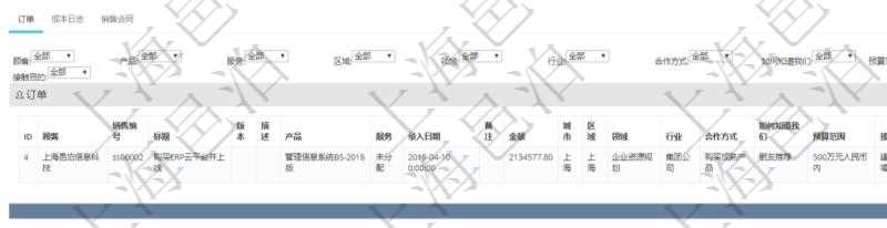 在項目管理軟件銷售報價管理系統(tǒng)中，查詢客戶時返回客戶名稱、電話、郵箱、地址、聯系人、微信、統(tǒng)一社會信用代碼、發(fā)票抬頭、發(fā)票地址、發(fā)票電話、發(fā)票開戶行、發(fā)票賬號。同時還會返回關聯的訂單信息：銷售編號、標題、版本、描述、產品、服務、錄入日期、備注、金額、城市、區(qū)域、領域、行業(yè)、合作方式、如何知道我們的、預算范圍、接觸目的等。